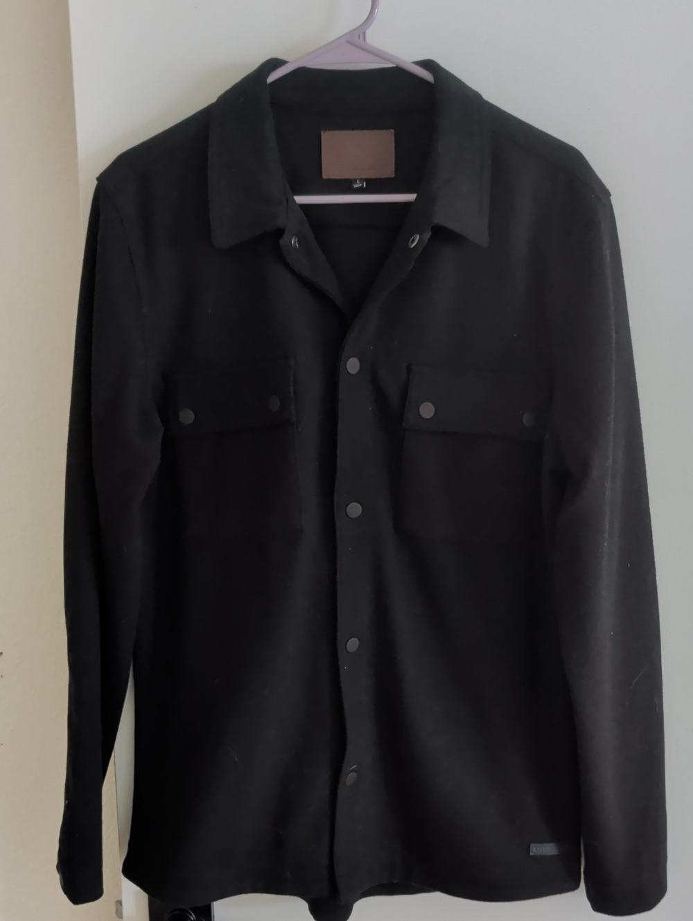 Civil Society Men's Durbin Relaxed Fit Black Lightweight Button-Front Jacket